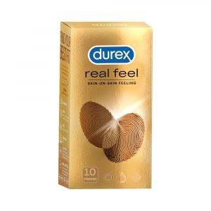 Durex Real Feel Condom for Men – 10 Condoms (Pack of 1)